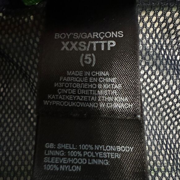 The North Face Boys XXS 5 Hyvent Jacket Green Hood Waterproof Lightweight - Picture 4 of 5